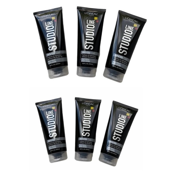 SIX L'Oreal Paris Studio Line Invisi Gel, Max Hold And High Shine 6.8oz Hair - Picture 6 of 7
